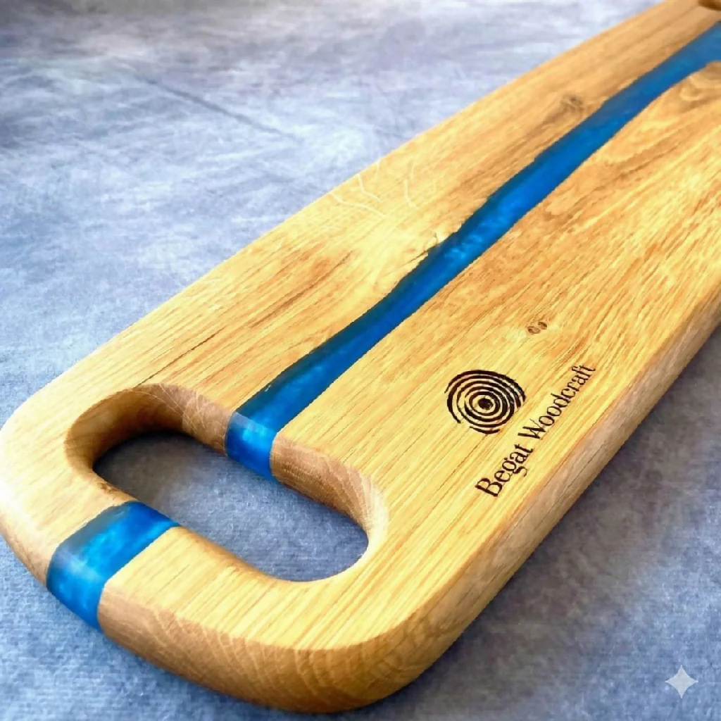 Handcrafted English Oak Charcuterie & Serving Platter | Sustainable British Wood - Image 4