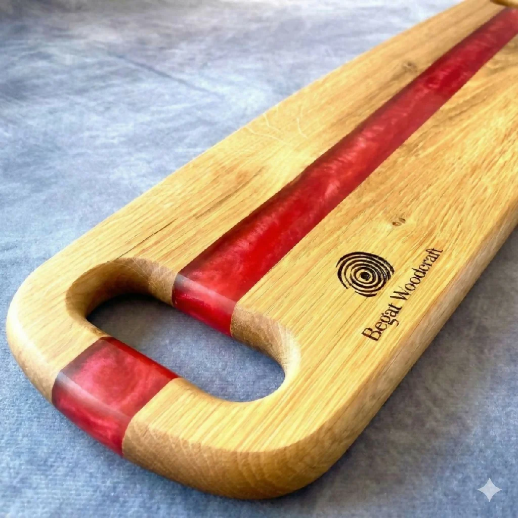 Handcrafted English Oak Charcuterie & Serving Platter | Sustainable British Wood - Image 6
