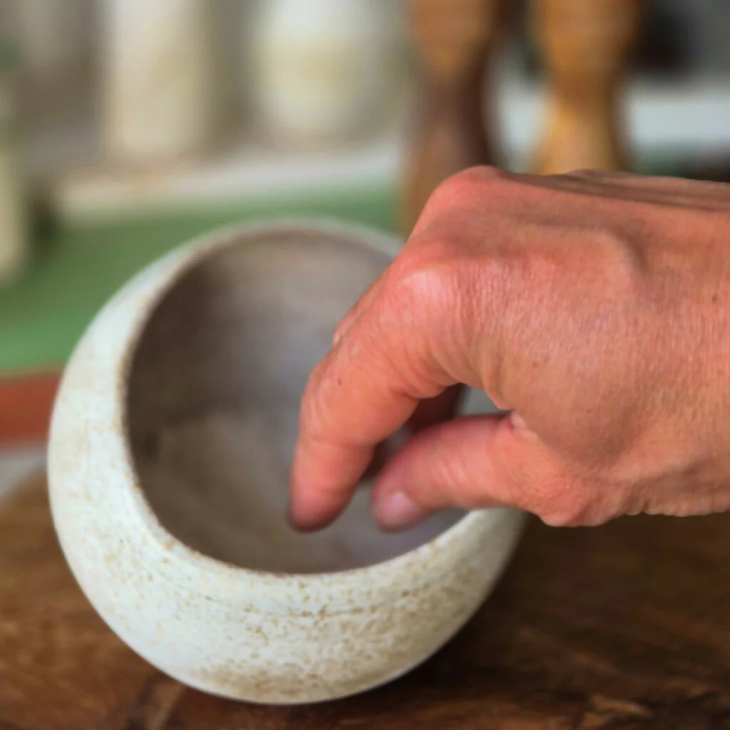 Handcrafted Stoneware Salt Pig. Coastal Inspired Ceramic Salt Cellar - Image 4