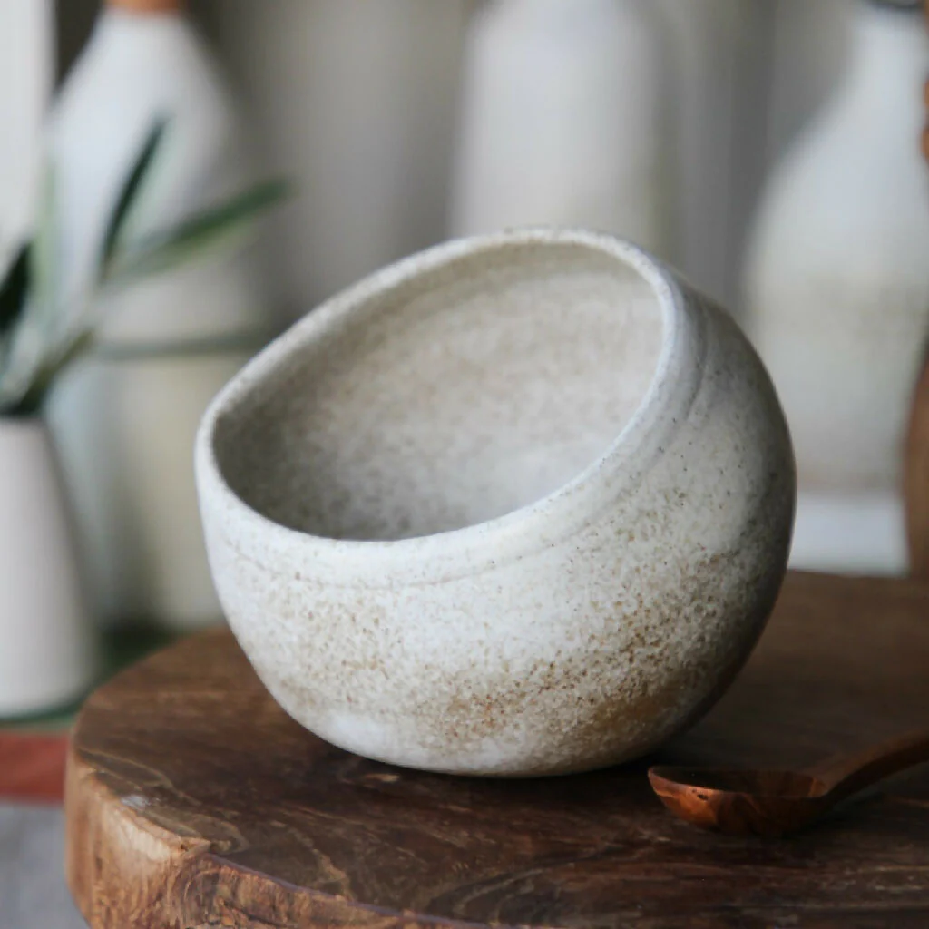 Handcrafted Stoneware Salt Pig. Coastal Inspired Ceramic Salt Cellar - Image 7