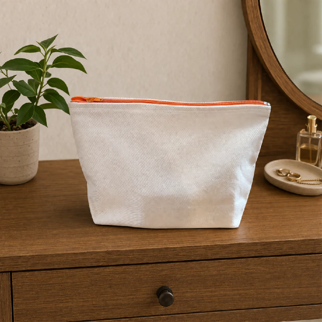 Handmade Cream Organic Cotton Washbag – Travel Toiletries