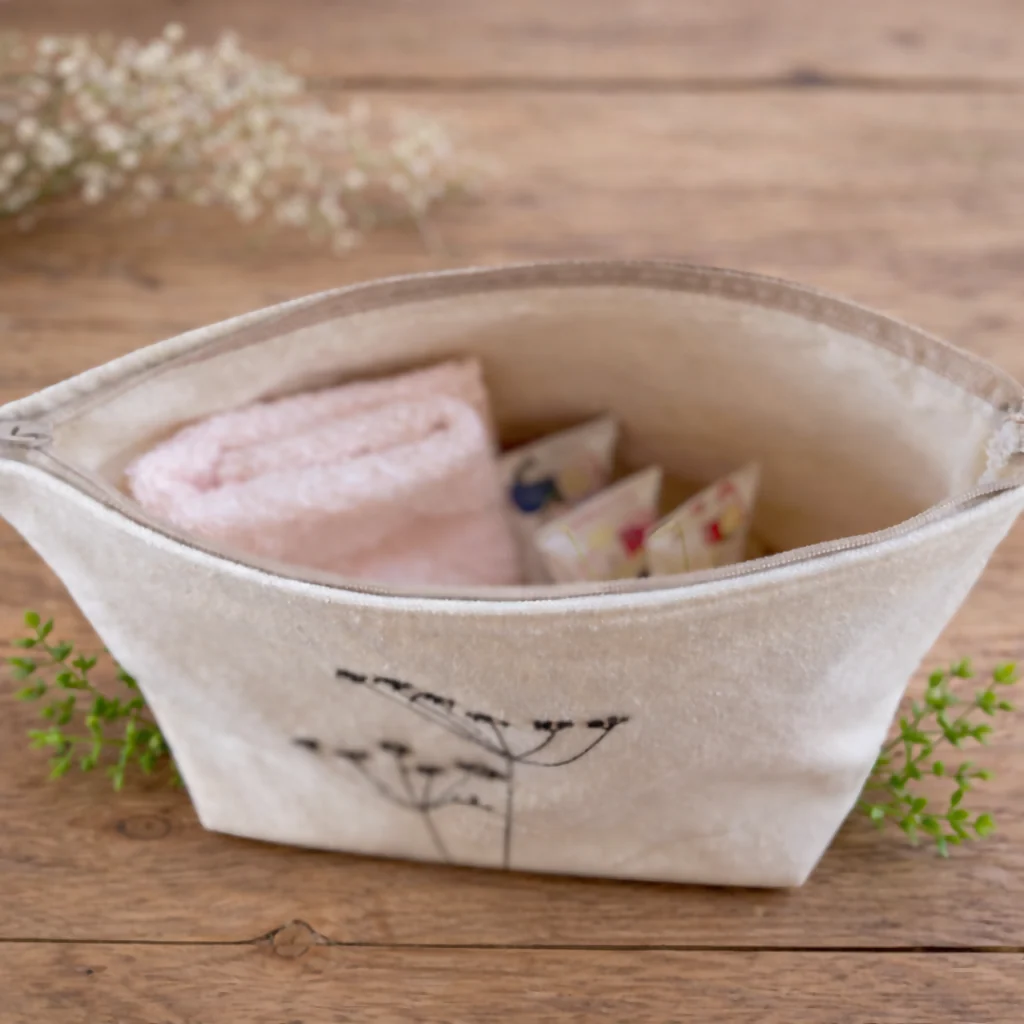 Handmade Fabric Washbag | Natural 100% Organic Fabric | Free UK Shipping - Image 2