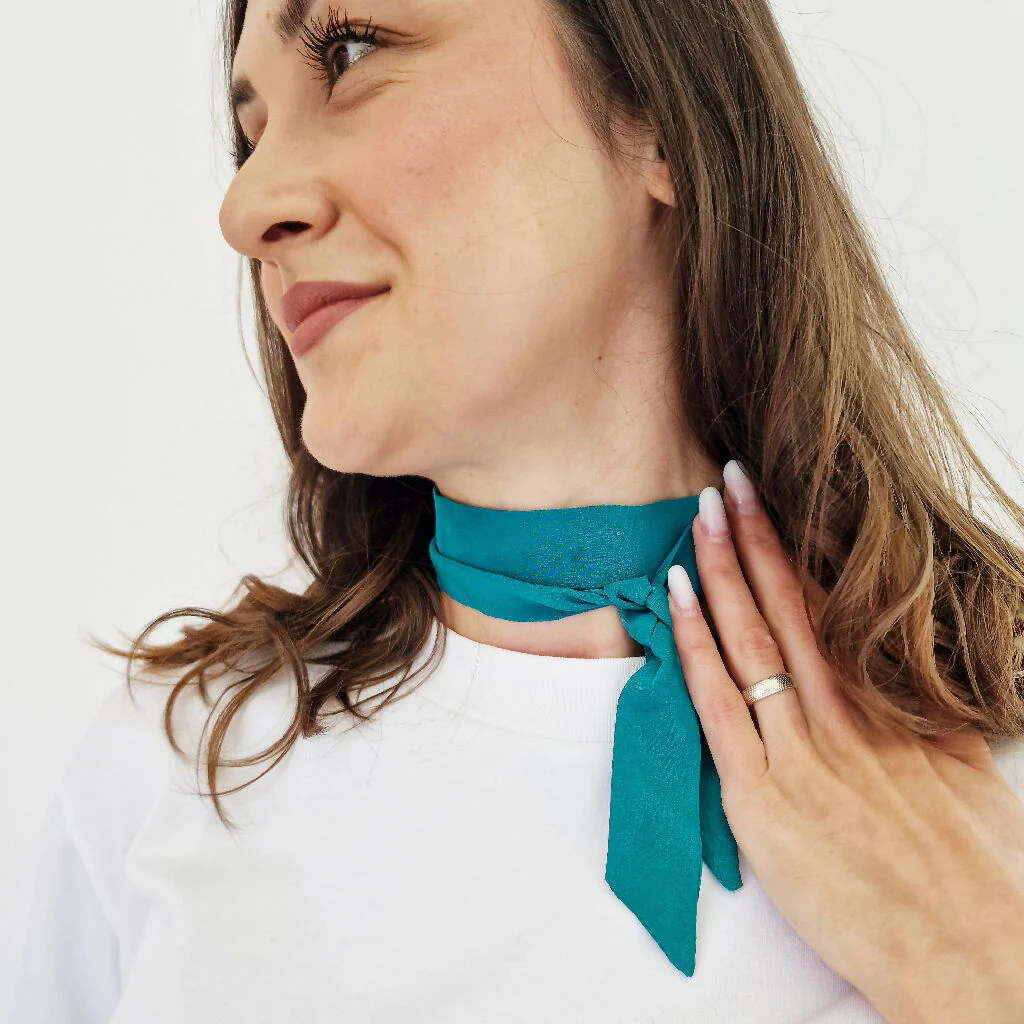 Handmade Skinny Silk Scarf