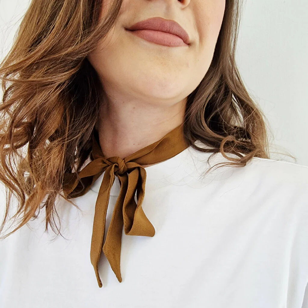 Handmade Skinny Silk Scarf - Image 10