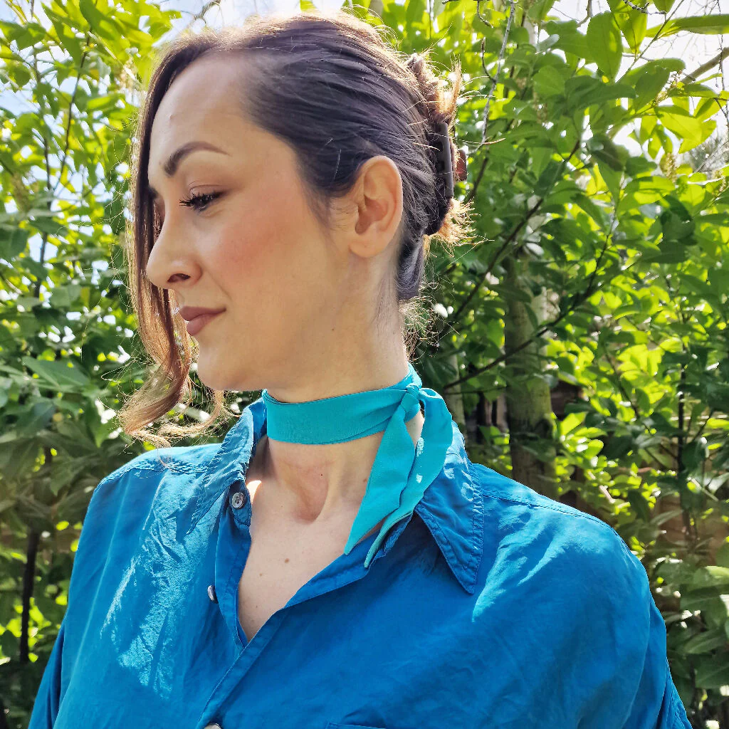 Handmade Skinny Silk Scarf - Image 5