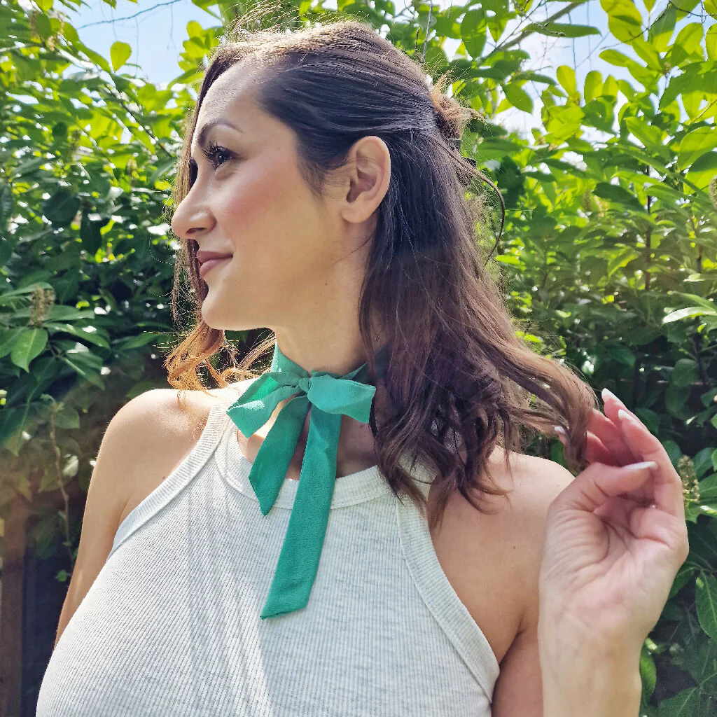 Handmade Skinny Silk Scarf - Image 6