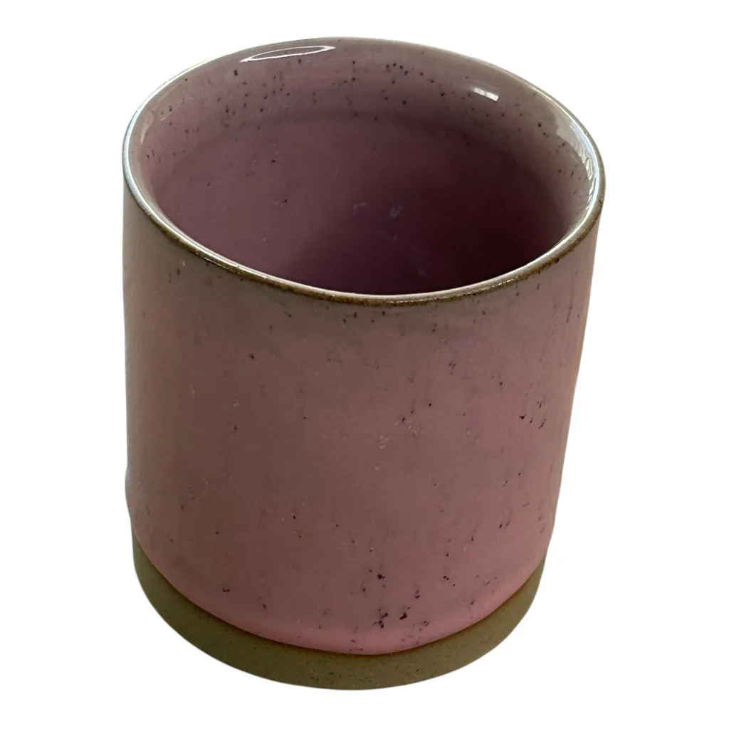 Handmade Stoneware Pale Pink Refillable Candle Pot - Image 2