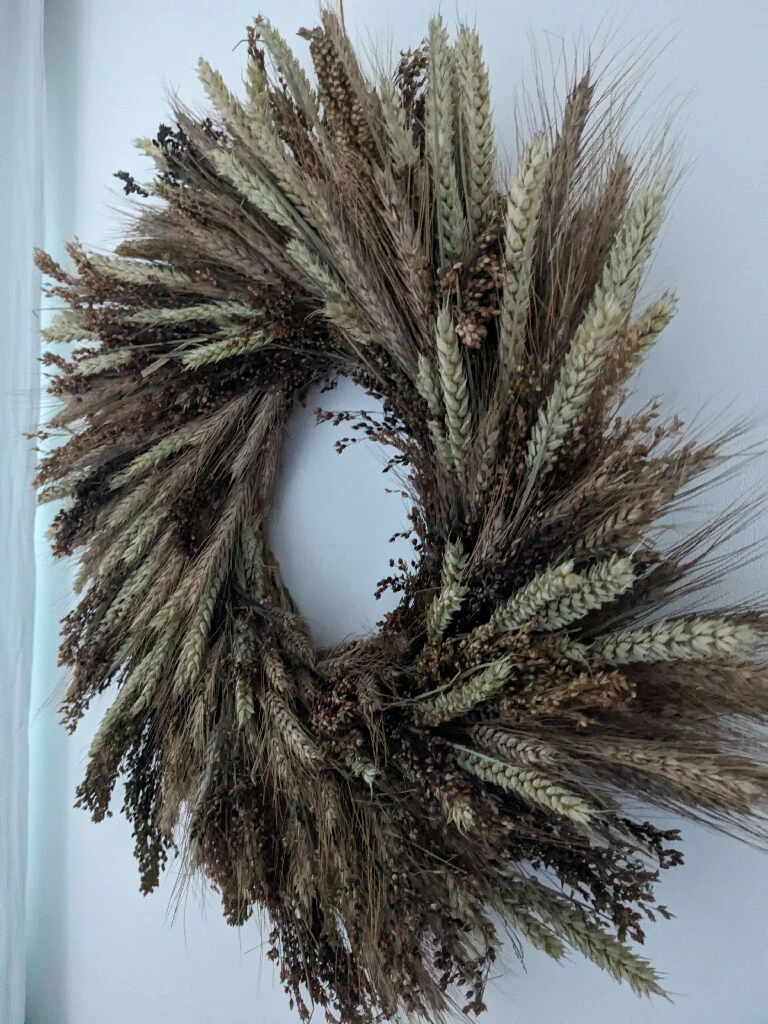 Handmade Wheat Wreath - Image 3