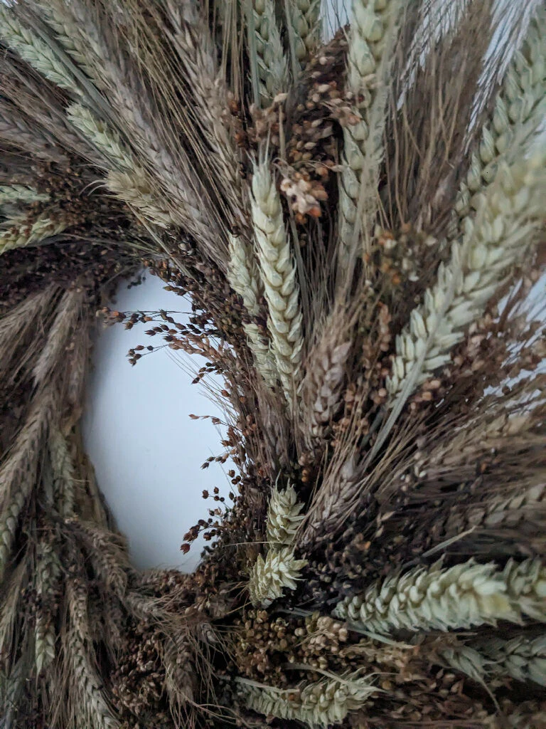 Handmade Wheat Wreath - Image 4