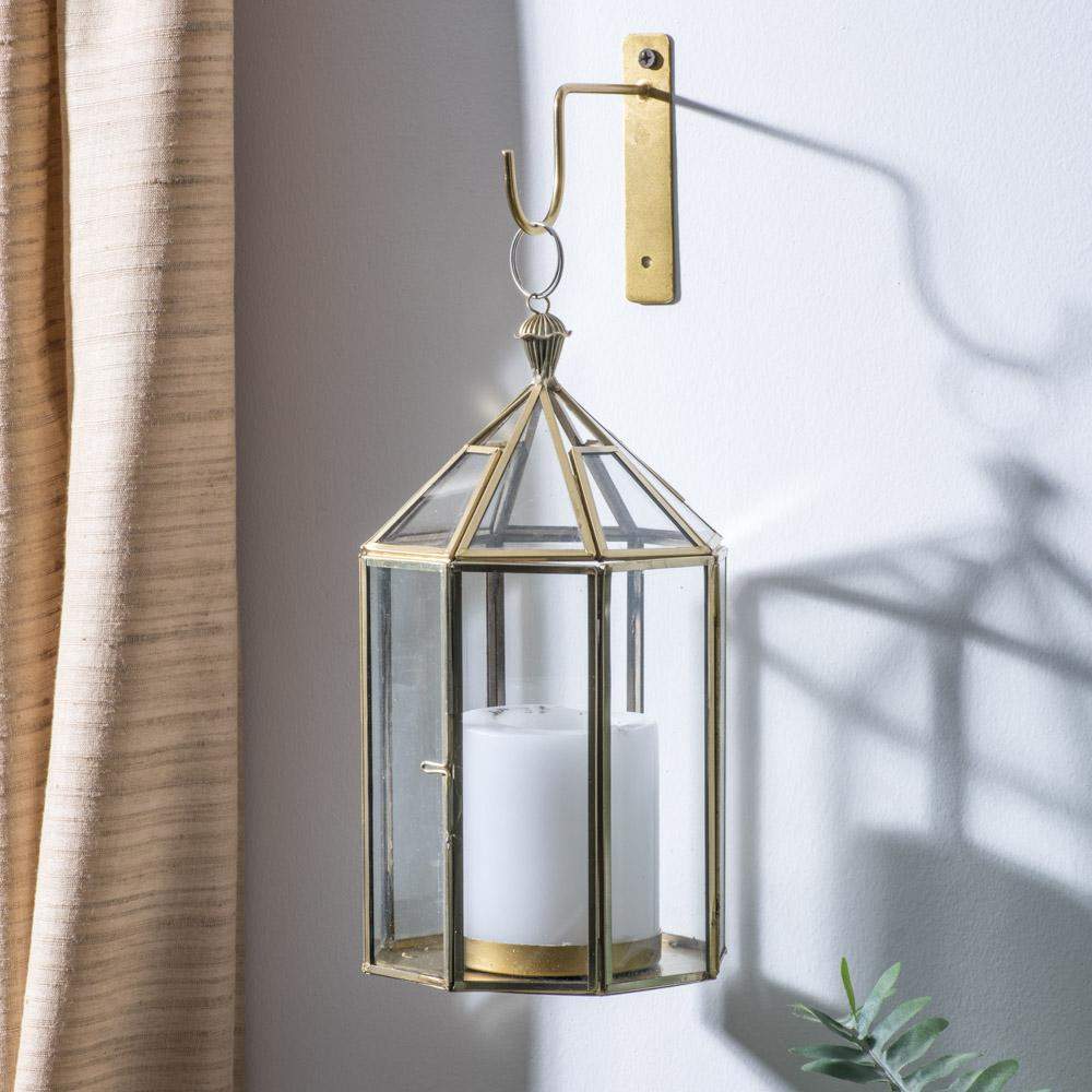 Hanging Glass Candle Lantern - Gold & Silver - Image 3