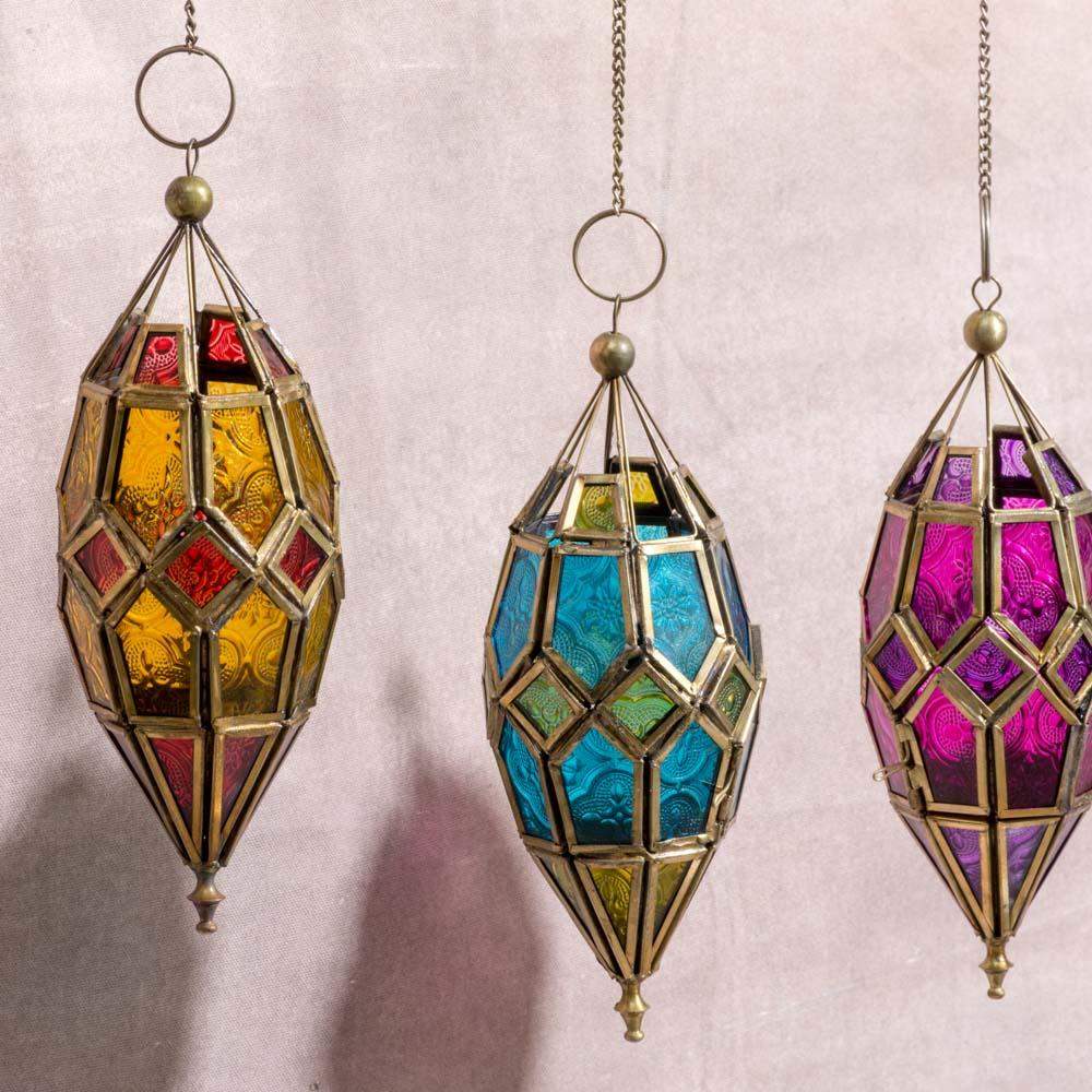 Hanging Moroccan Glass Lanterns - Image 2