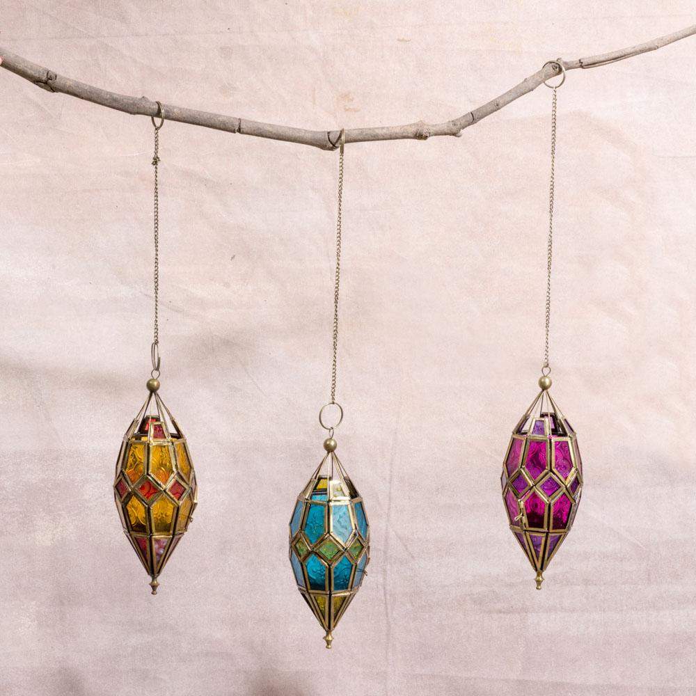 Hanging Moroccan Glass Lanterns - Image 3