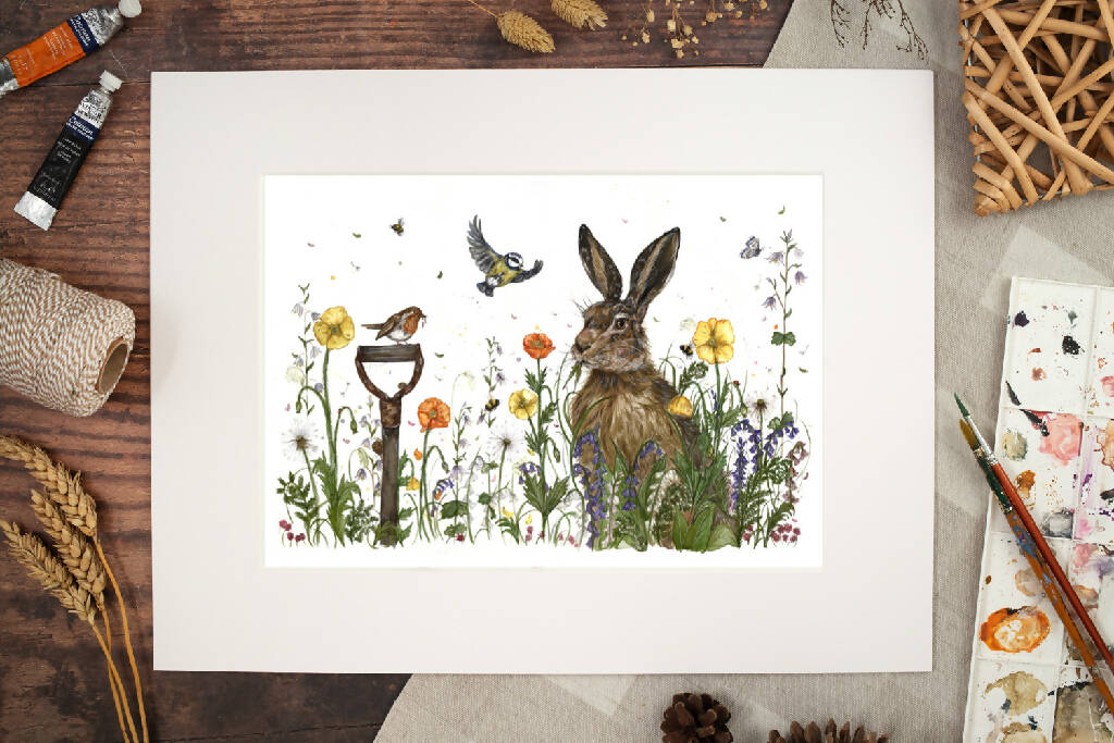 Hare and Garden Birds 'The Hare Garden' Limited Edition Print - Image 2