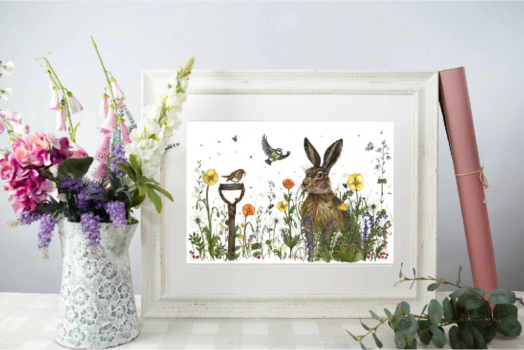 Hare and Garden Birds 'The Hare Garden' Limited Edition Print - Image 4