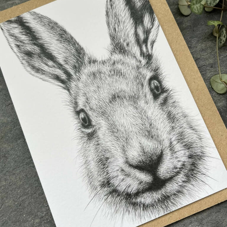 Hare Blank Greetings Card - Image 2