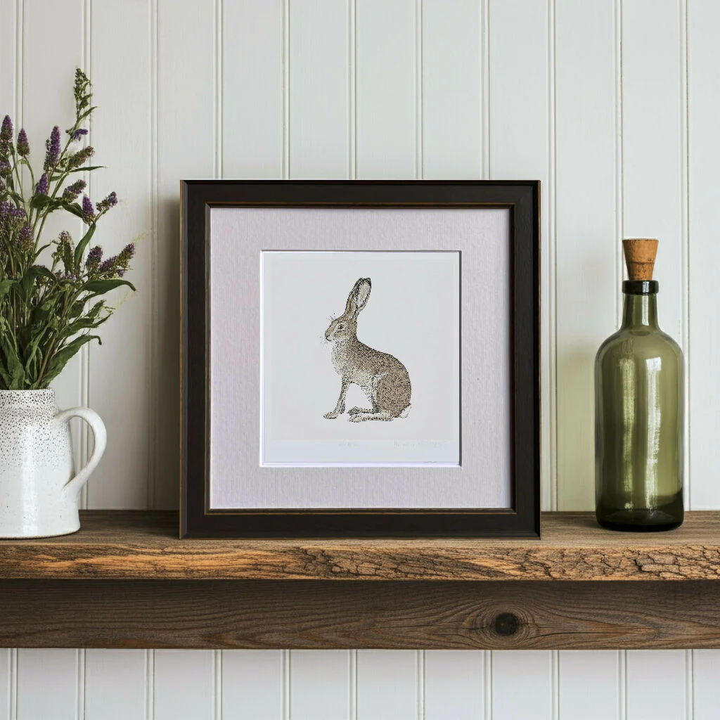 Hare White -Signed and mounted Giclée Art Print - Image 3