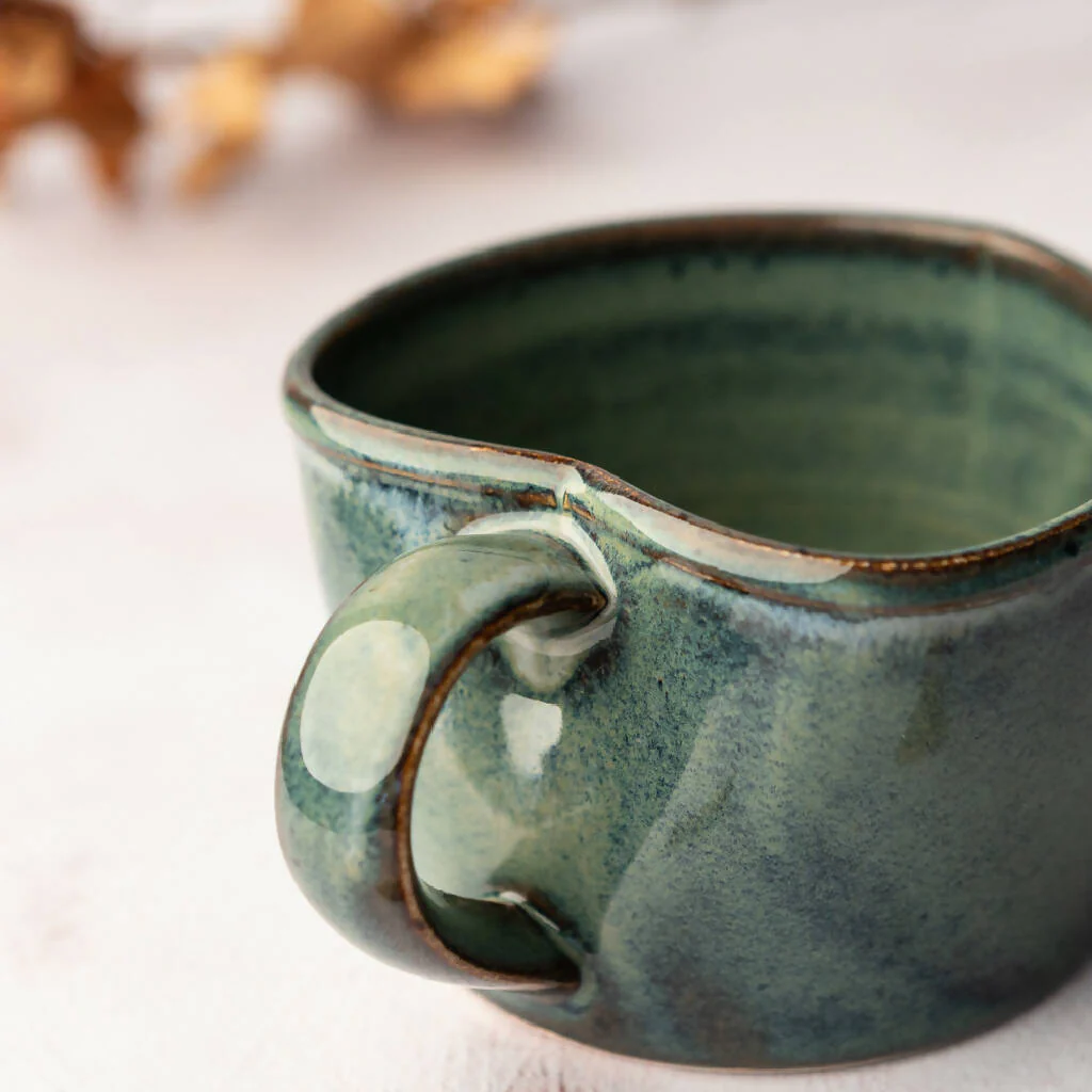 Heart Shaped Wheel-Thrown Stoneware Mug - Image 8