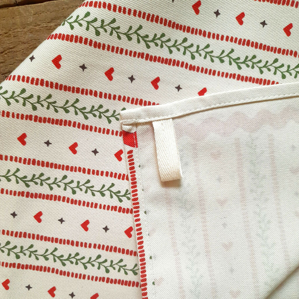 Heart Stripes Organic Cotton Tea Towel - Image 3