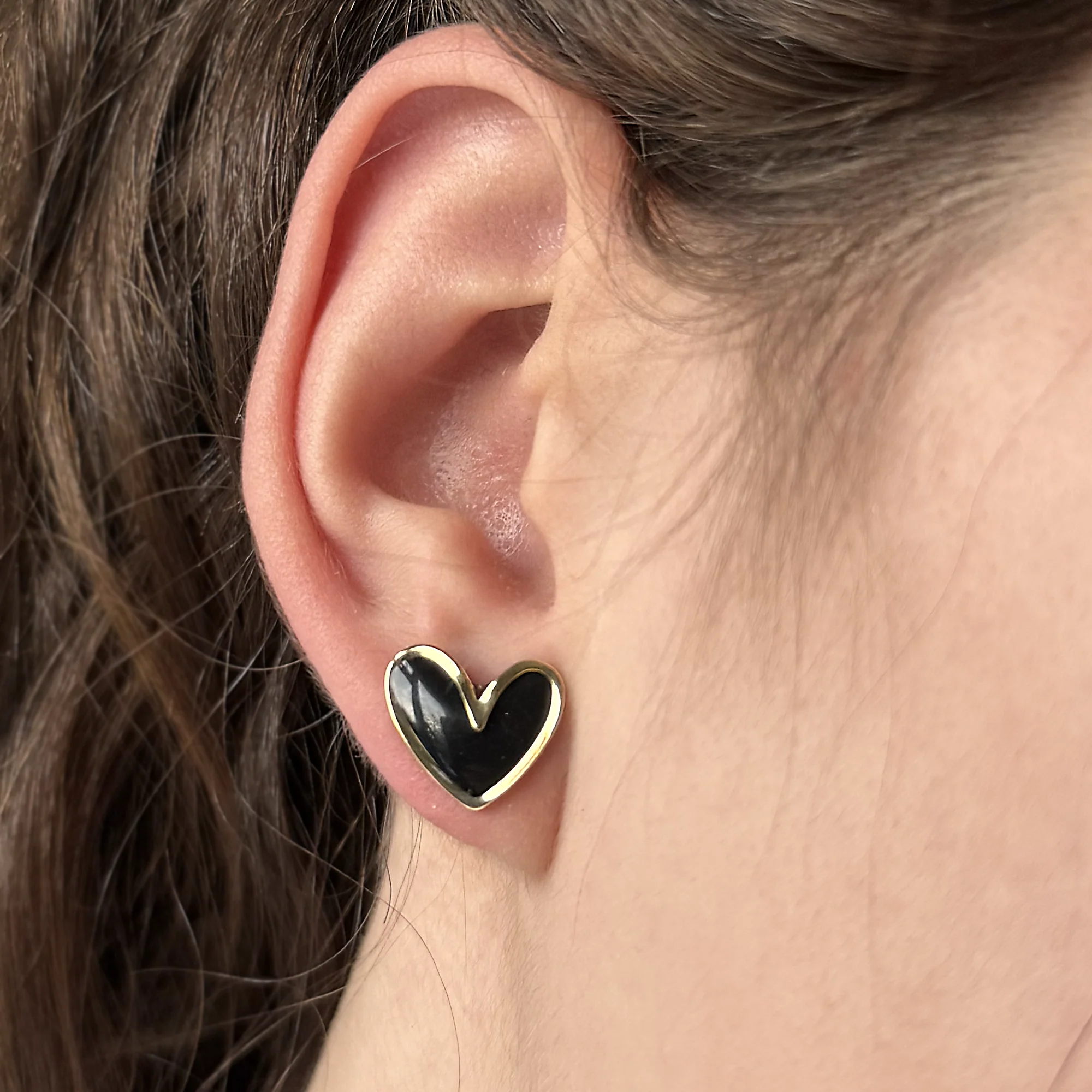 Hearts Earrings | Black