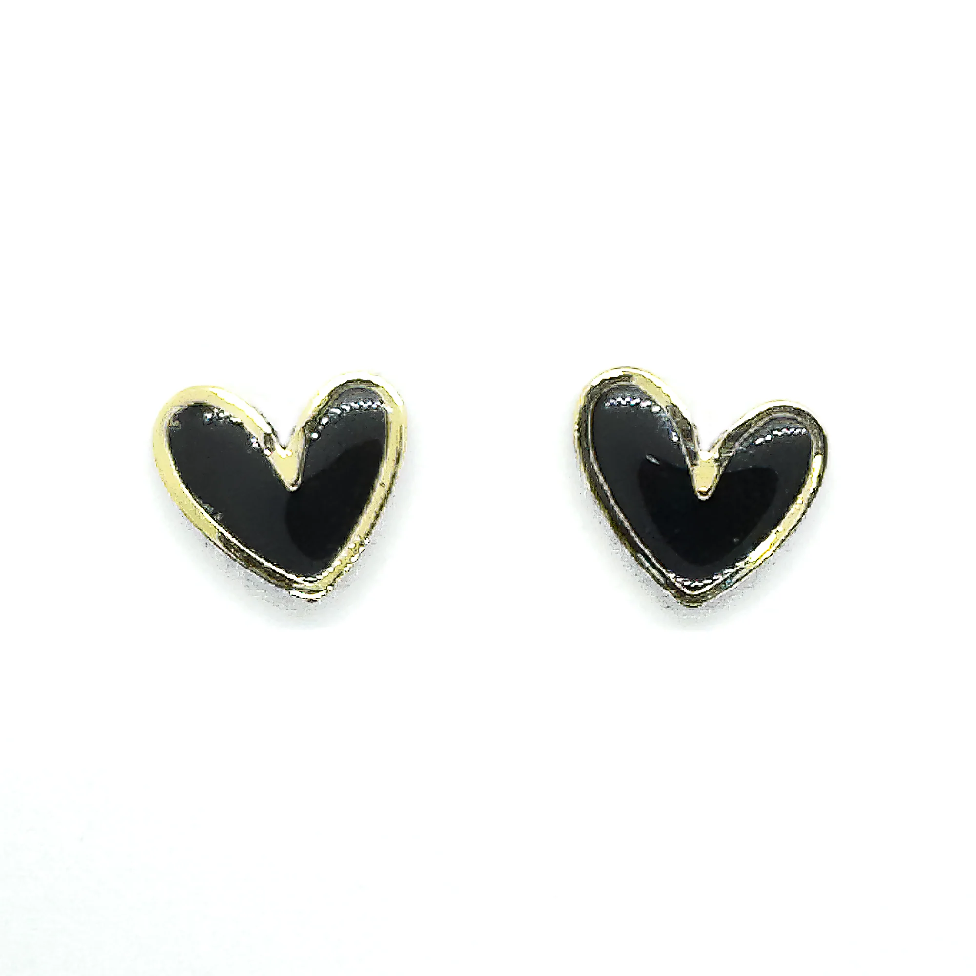 Hearts Earrings | Black - Image 2