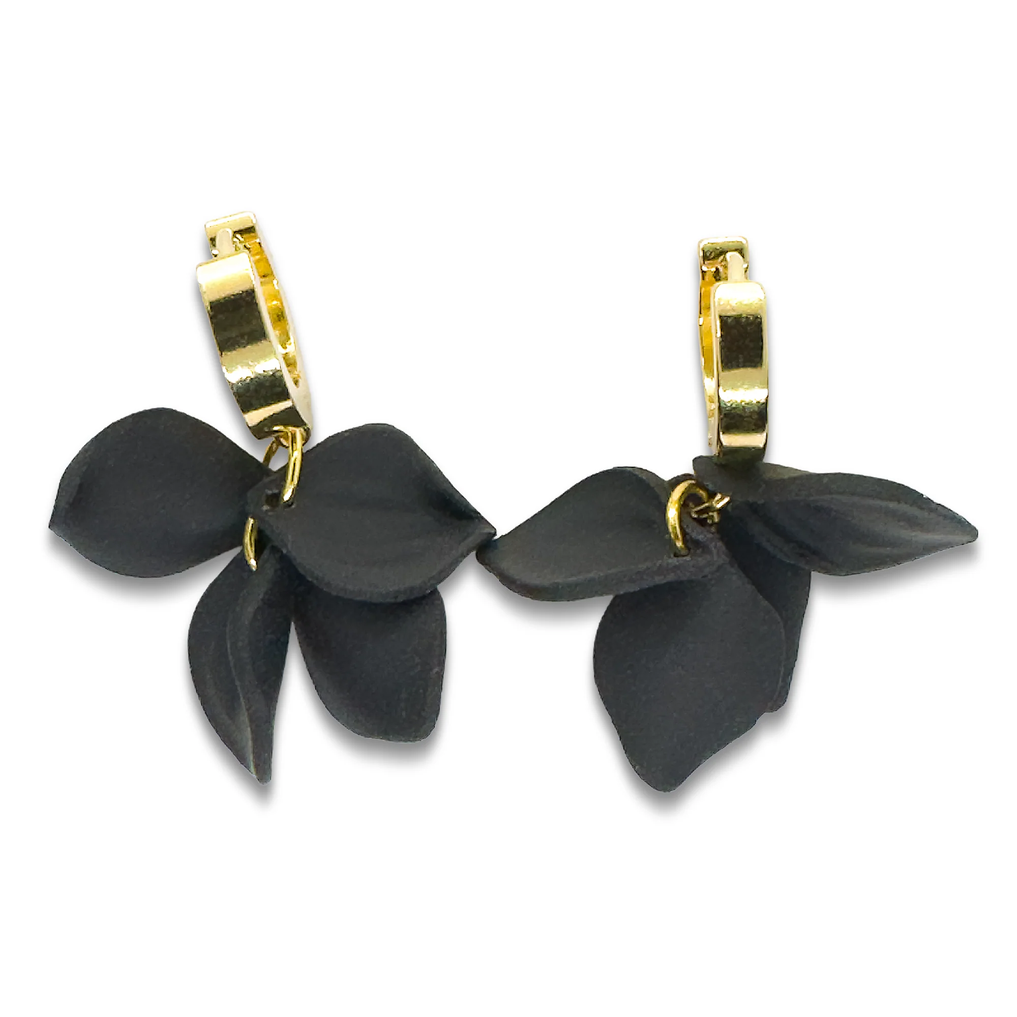 Heather | Black | Huggie Earrings - Image 3
