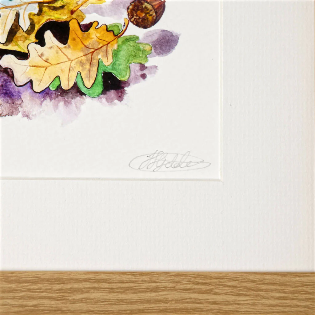 Hedgehogs Limited Edition Print 'Autumnal Snuggles' | Jina Gelder Illustration - Image 2