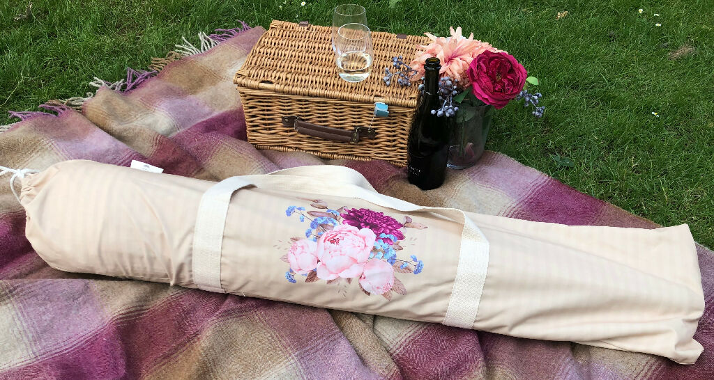 'Helena' Large Tassel Fringed Outdoor Parasol - Image 4