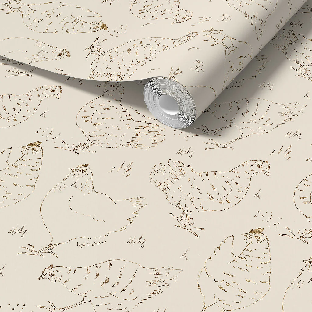 Hens Sustainable Wallpaper