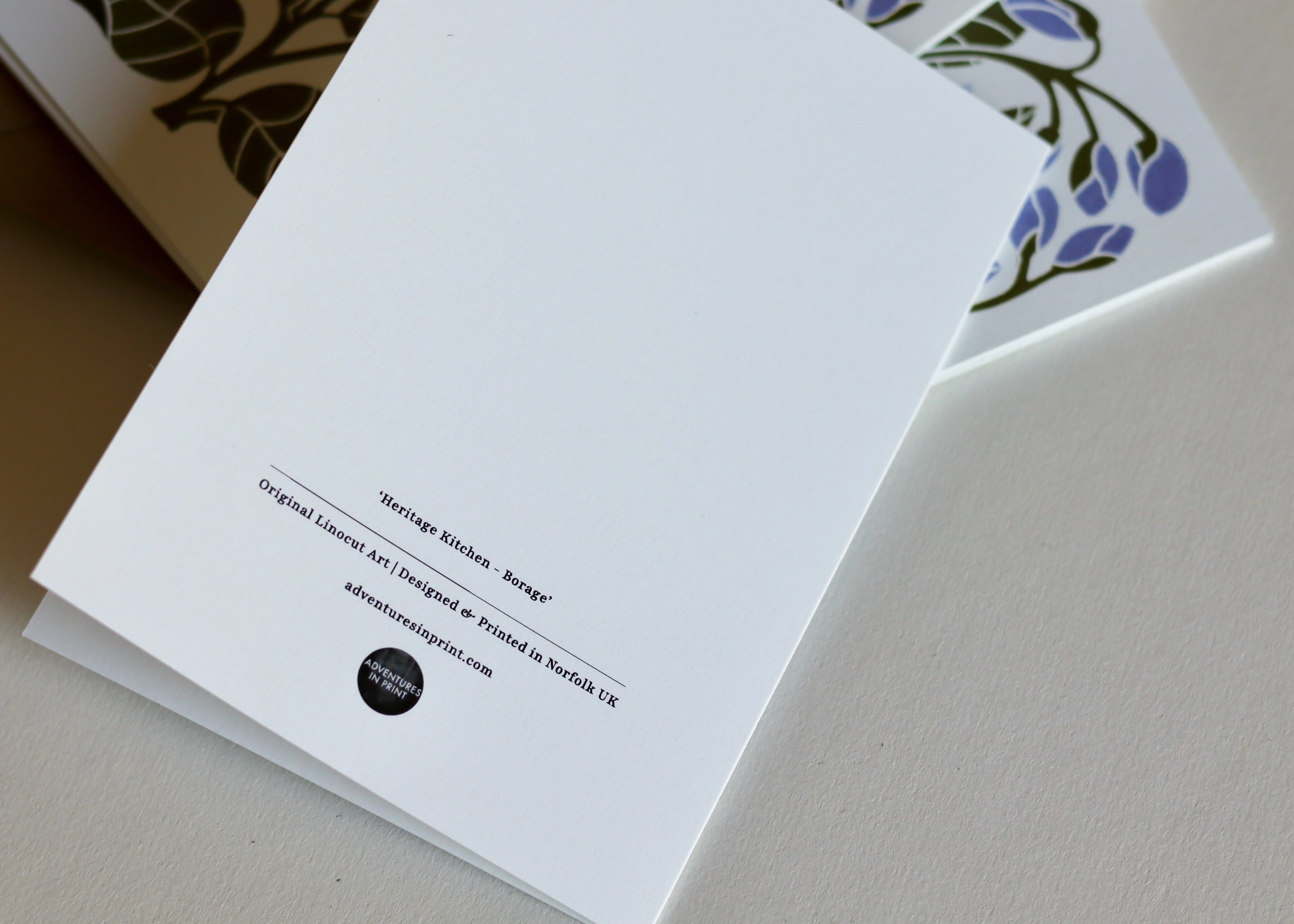 Heritage Kitchen Borage Notecards | Set of 8 Notecards & Envelopes - Image 4