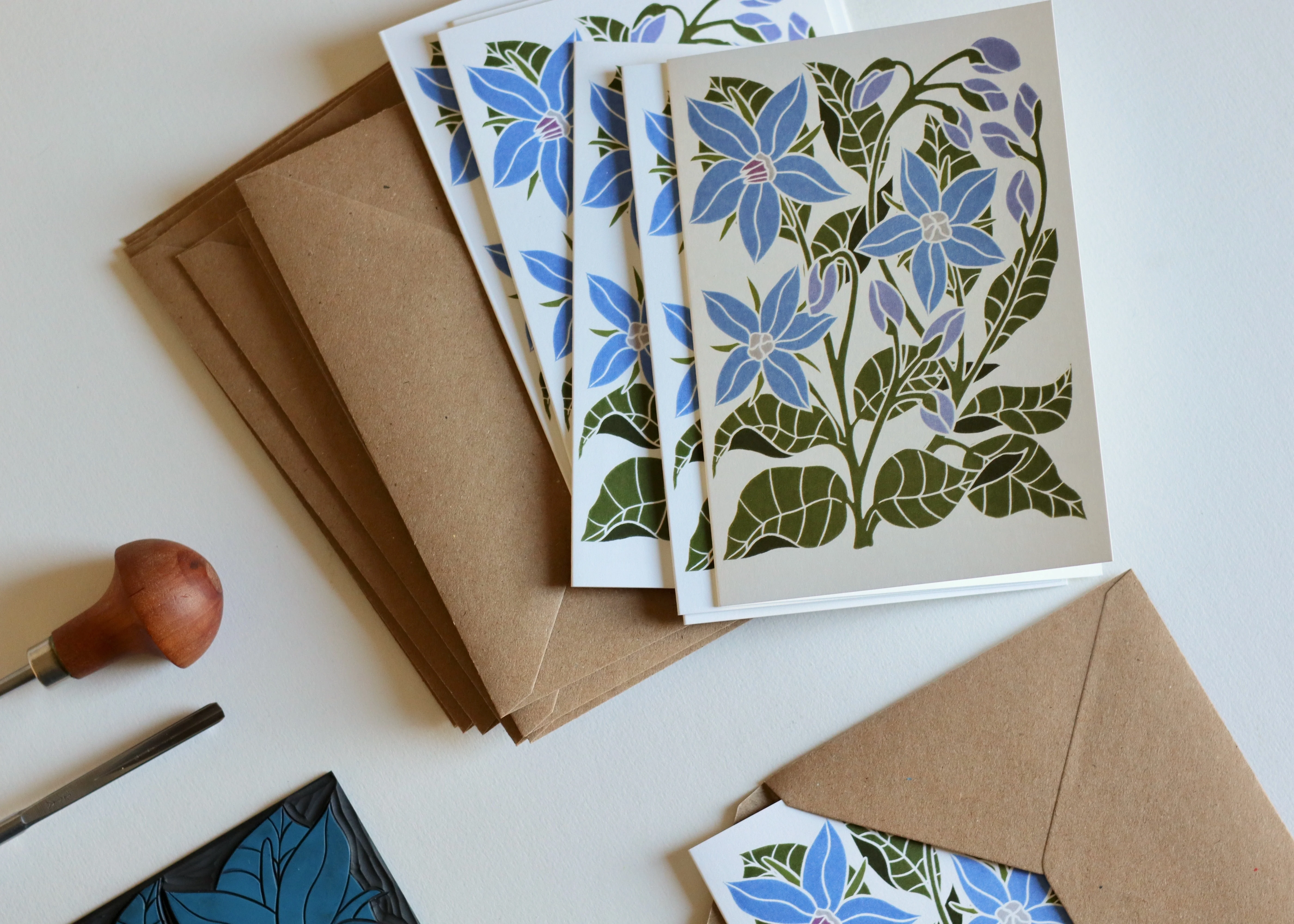 Heritage Kitchen Borage Notecards | Set of 8 Notecards & Envelopes - Image 5