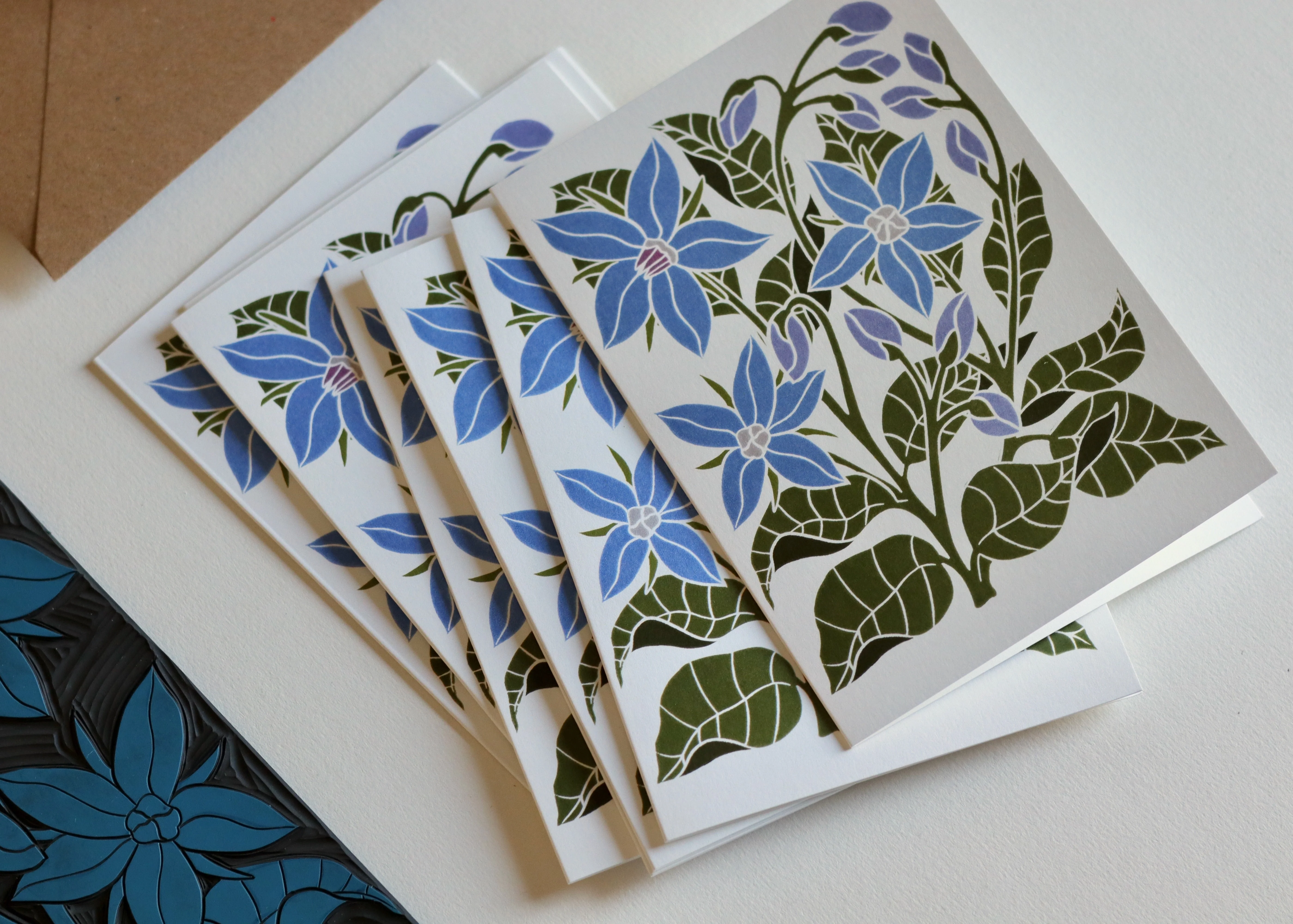 Heritage Kitchen Borage Notecards | Set of 8 Notecards & Envelopes - Image 8