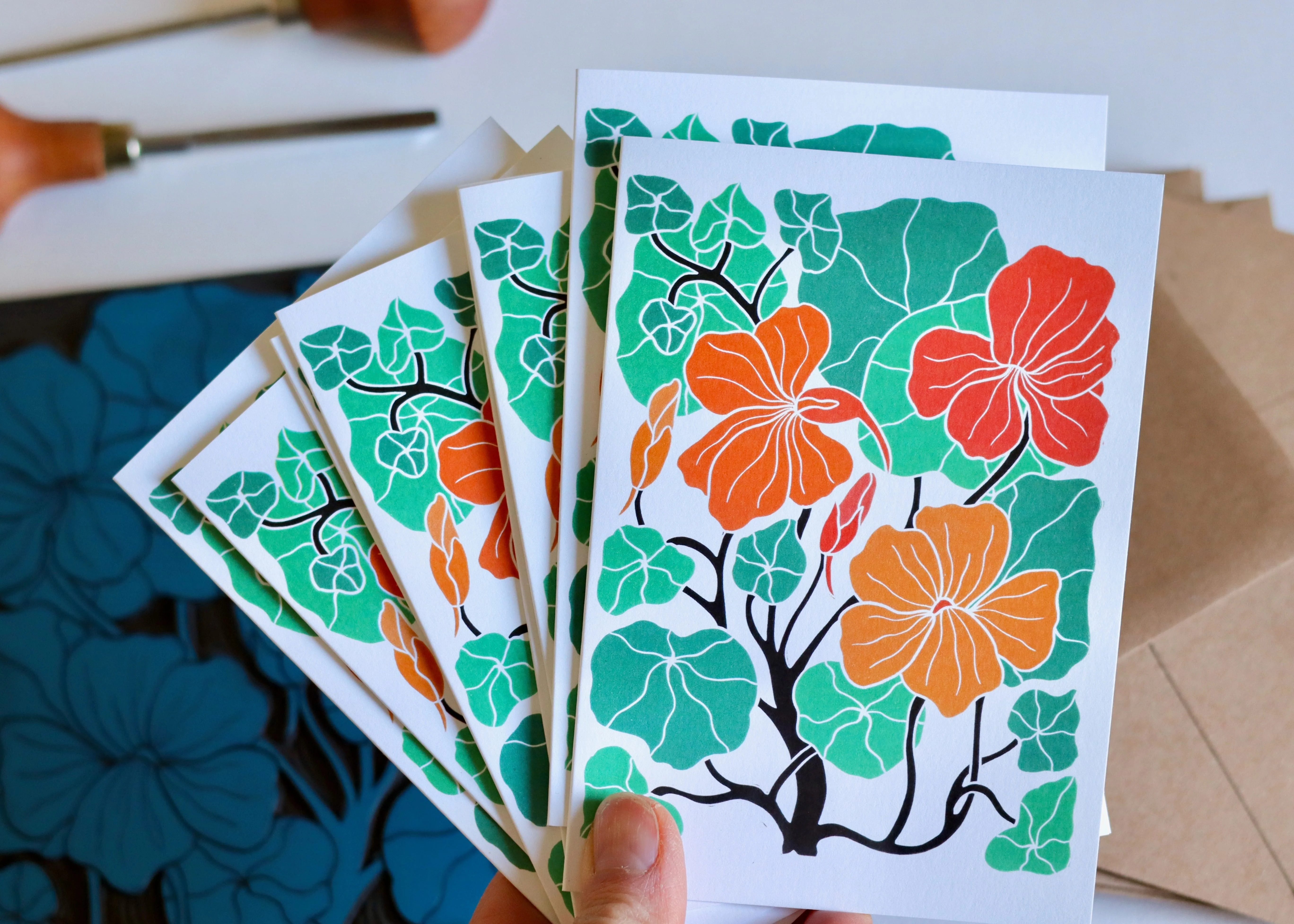 Heritage Kitchen Borage Notecards | Set of 8 Notecards & Envelopes - Image 9