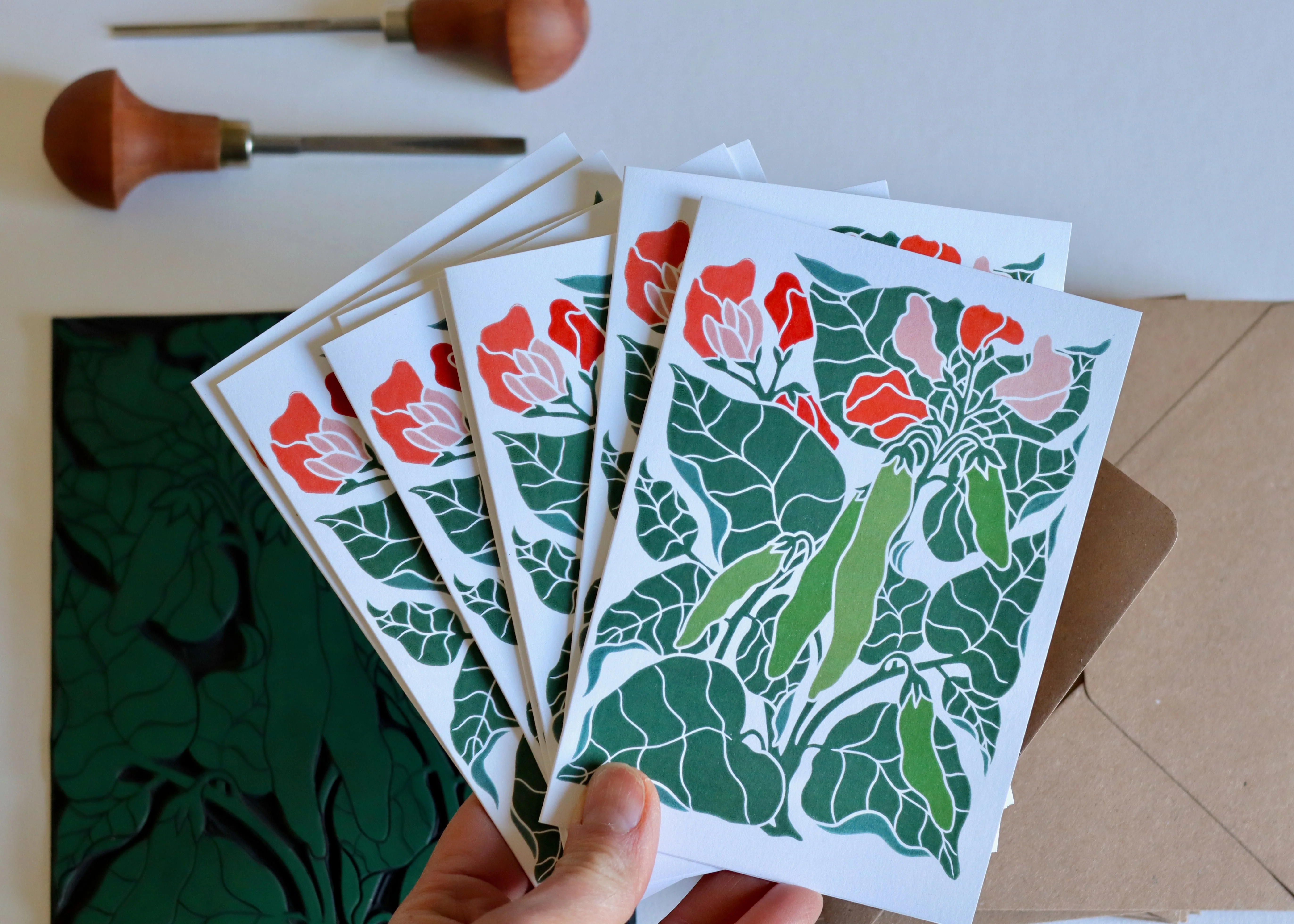 Heritage Kitchen Runner Beans Notecards | Set of 8 Notecards & Envelopes - Image 3