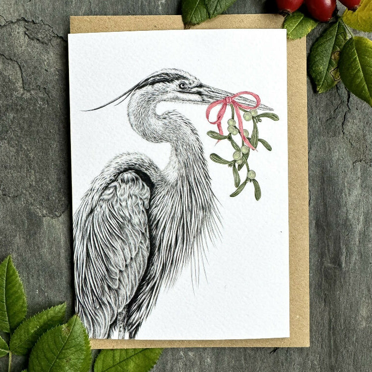 Heron Christmas Card