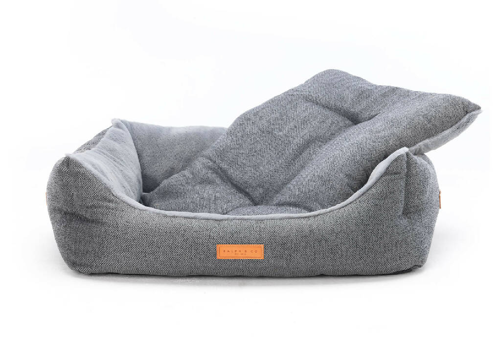 Luxury Herringbone Dog Bed With Removable Covers | Balmoral - Image 3