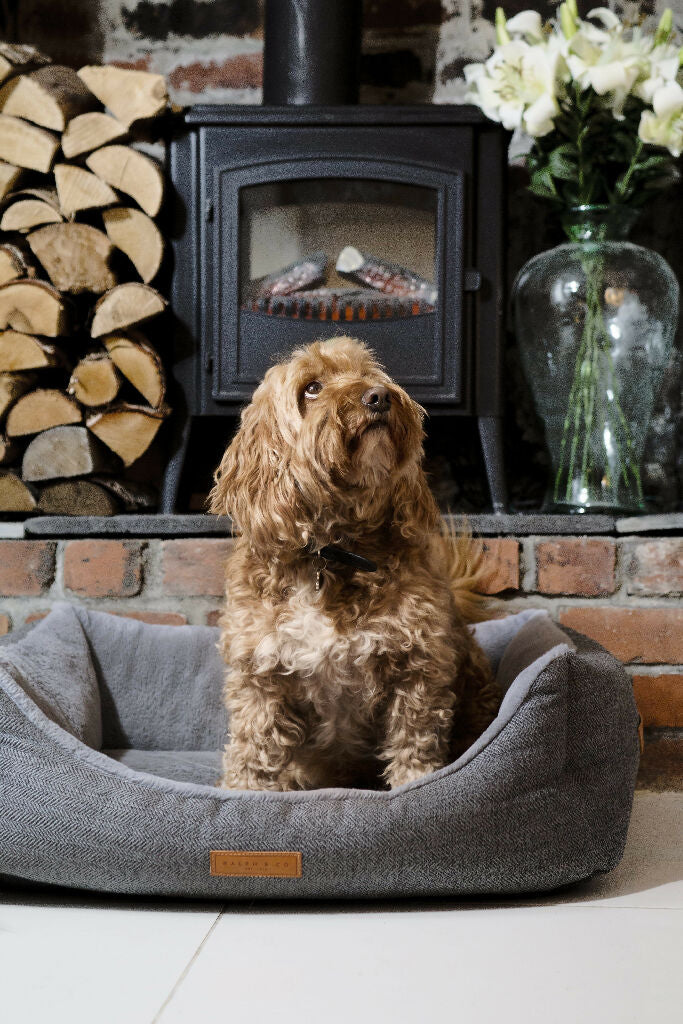 Luxury Herringbone Dog Bed With Removable Covers | Balmoral - Image 5