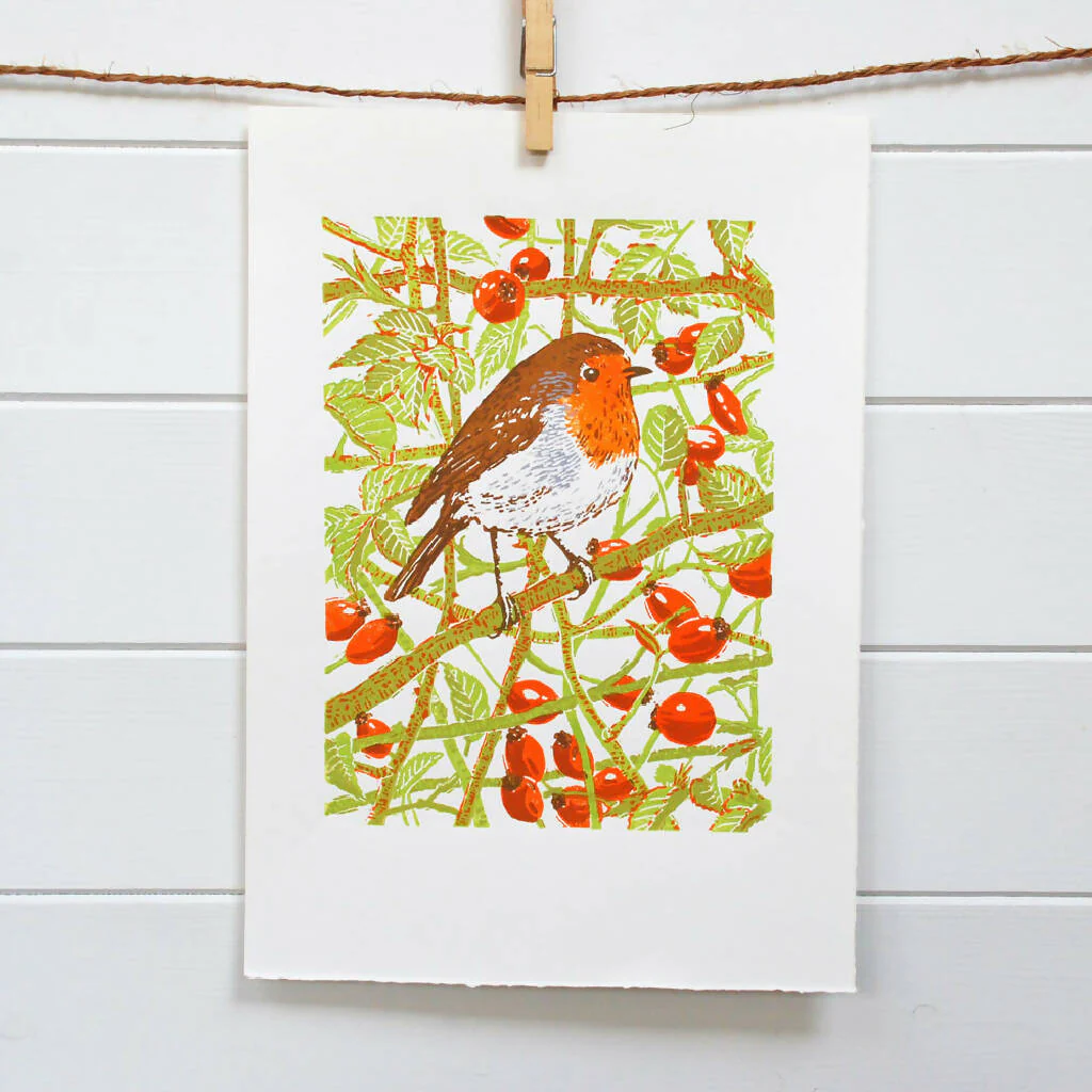 Hiding in the hips - Limited Edition - Original Linocut Print