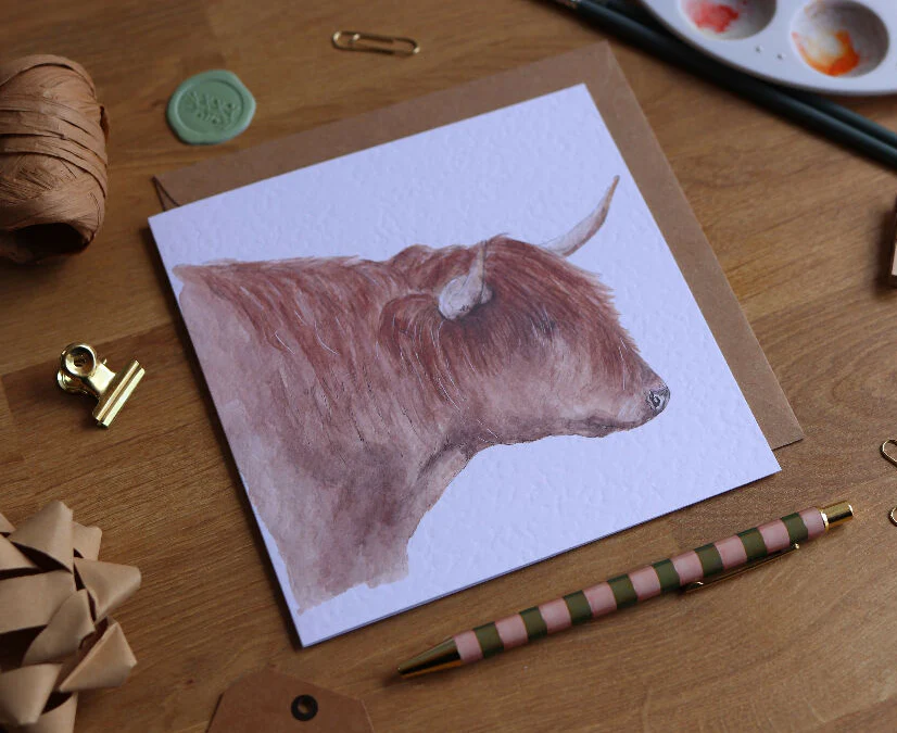 Highland Cow Greeting Card - Image 2