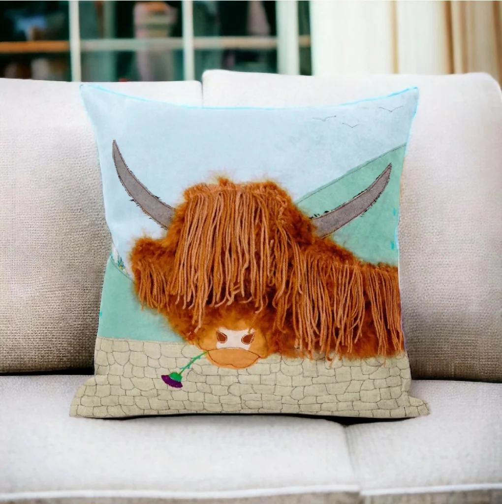 Highland Cow Luxury Cushion - Image 2