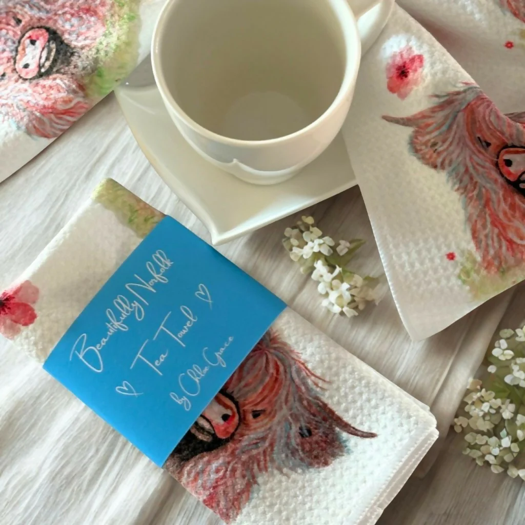 Highland Cow Tea Towel - Country Collection - Image 3