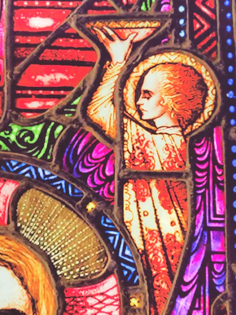 Holy Family Stained Glass Effect Panel - Harry Clarke - Image 3