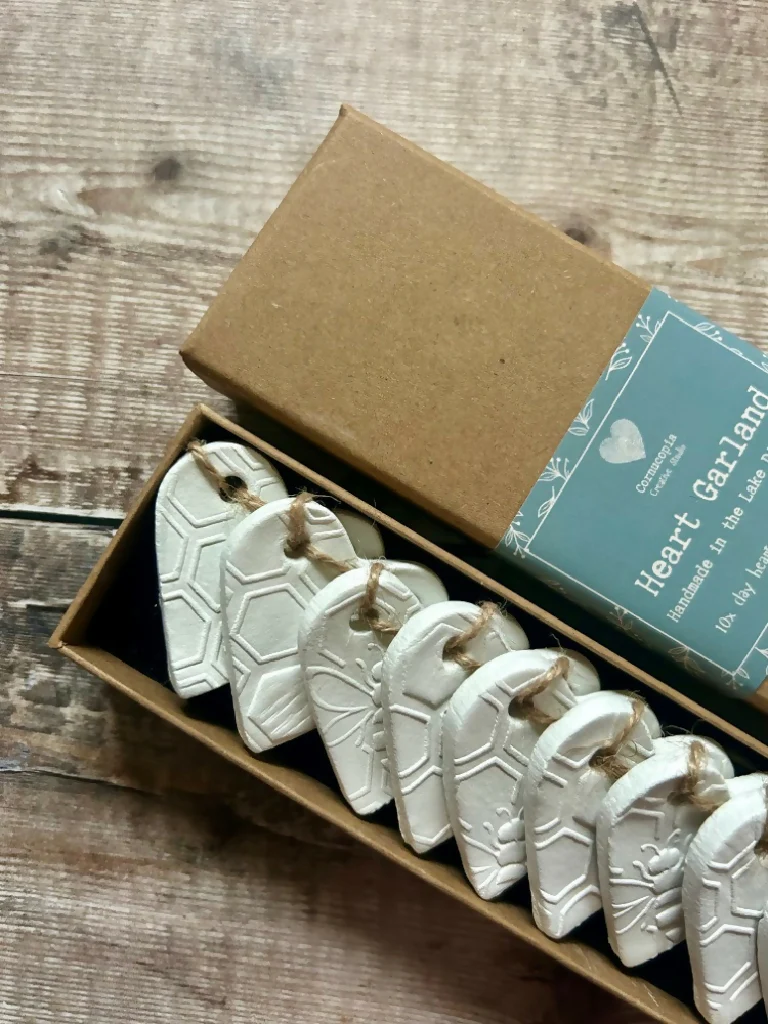 Honey Bee Clay Heart Garland - Image 5