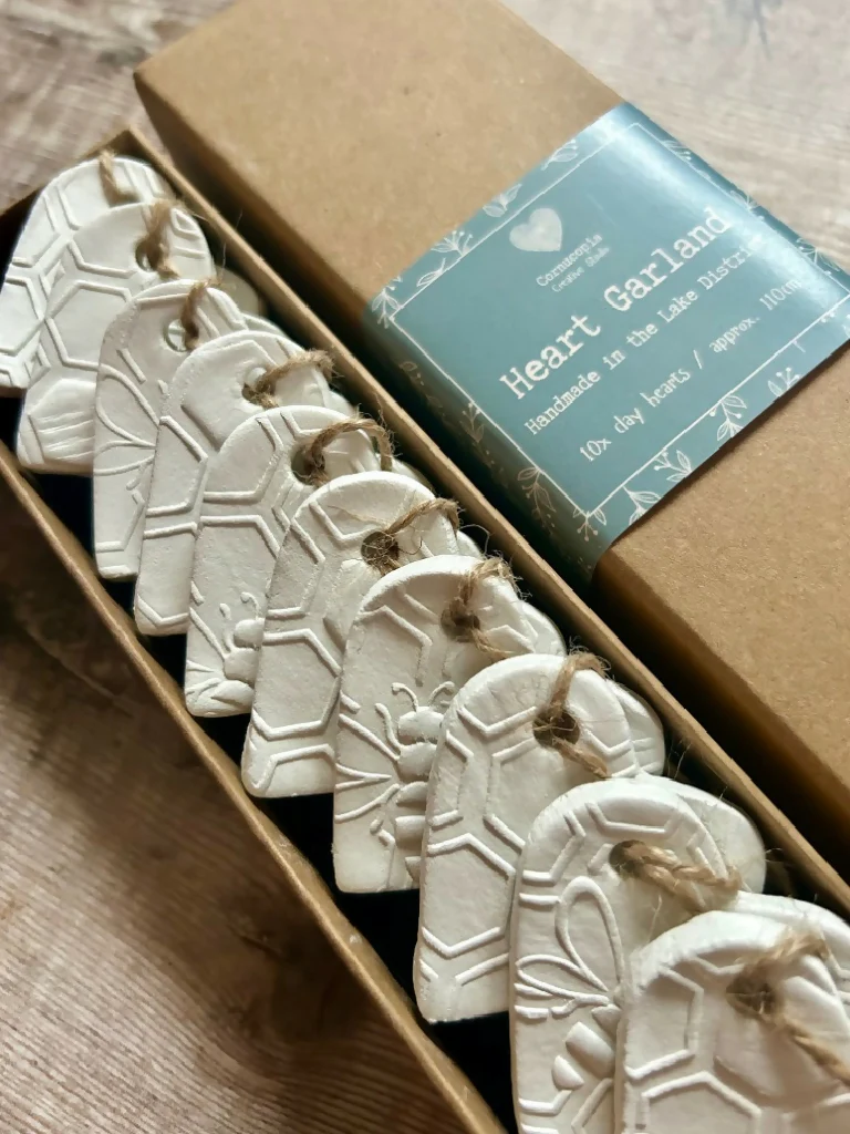 Honey Bee Clay Heart Garland - Image 6