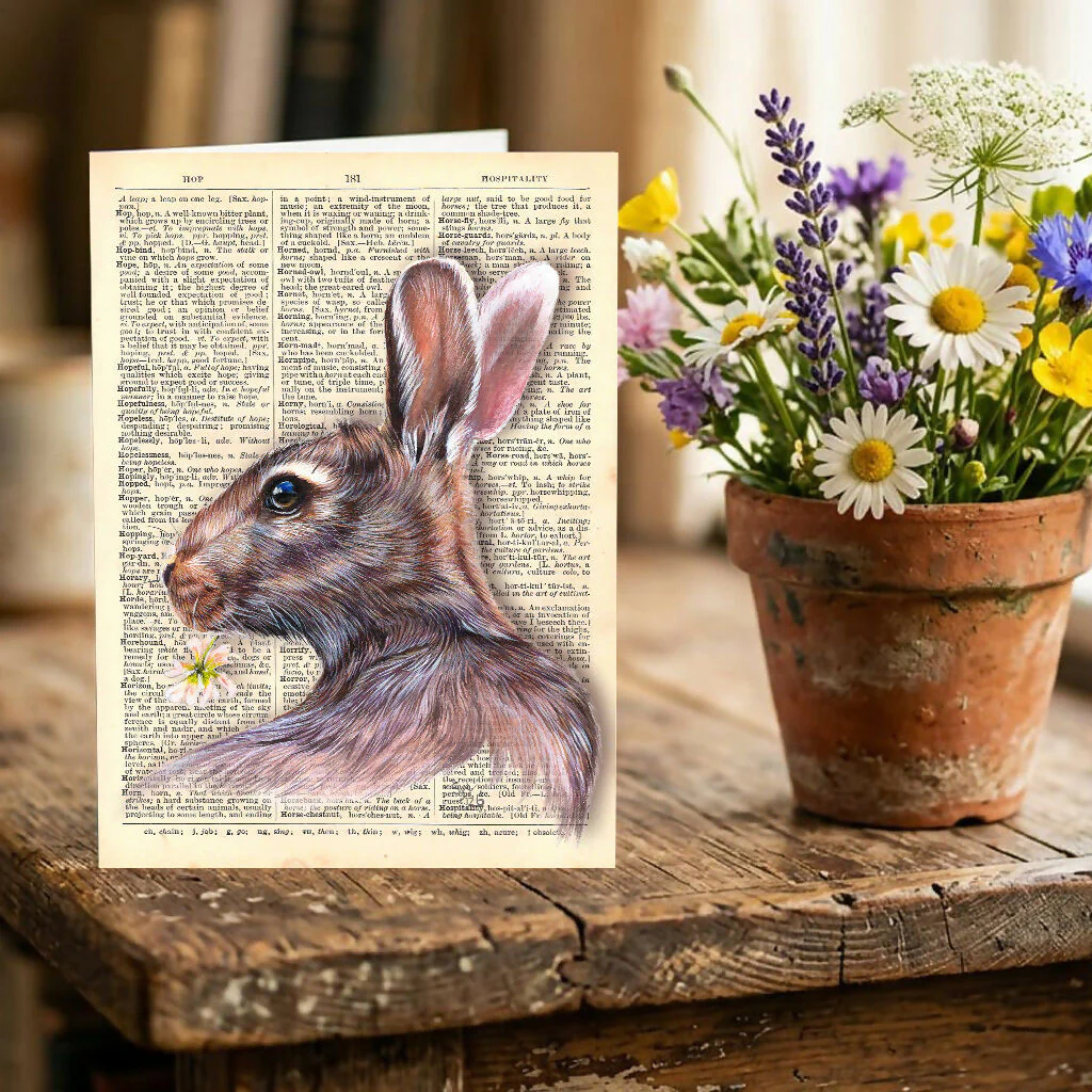 Hop It - A5 Rabbit Greeting Card