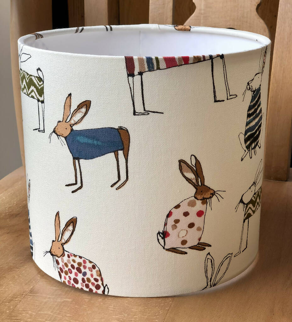 'Hoppity Hares' Drum Lampshade - Image 2