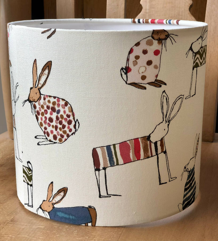 'Hoppity Hares' Drum Lampshade - Image 3