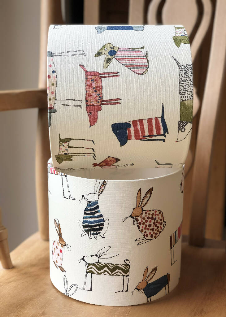 'Hoppity Hares' Drum Lampshade - Image 4