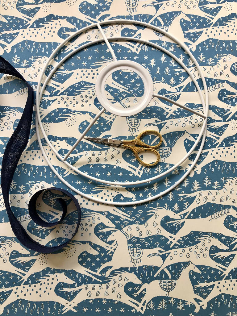 'Horses Horses Horses' Lampshade in Blue - Image 10