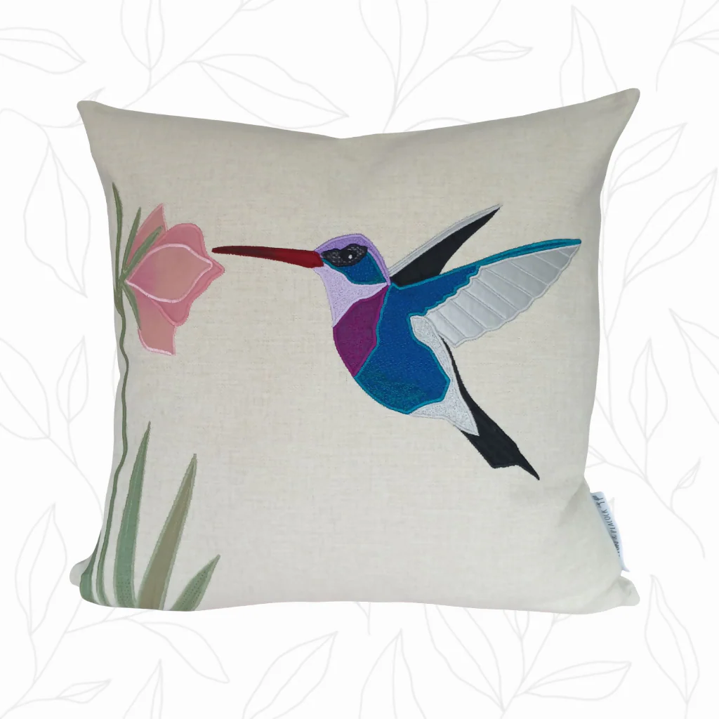 Hummingbird Handmade Cushion - Image 2