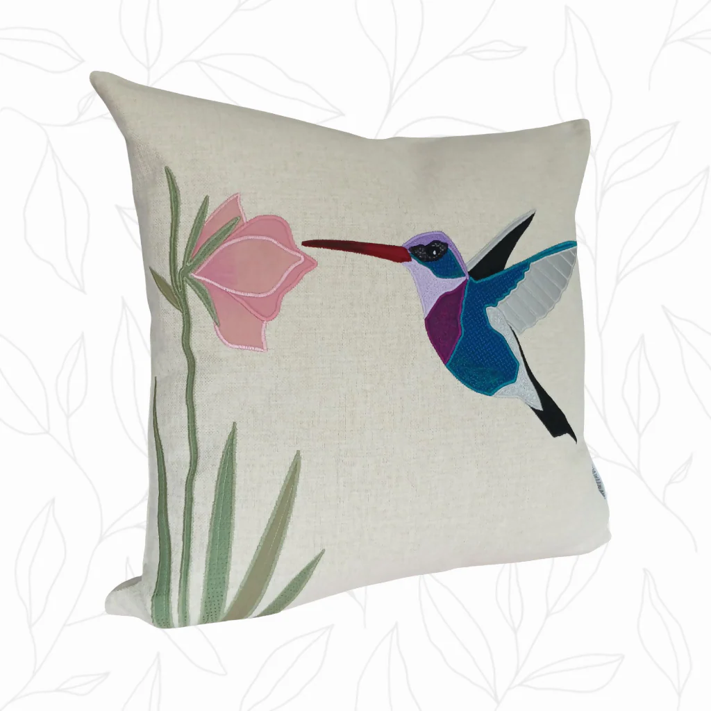 Hummingbird Handmade Cushion - Image 3